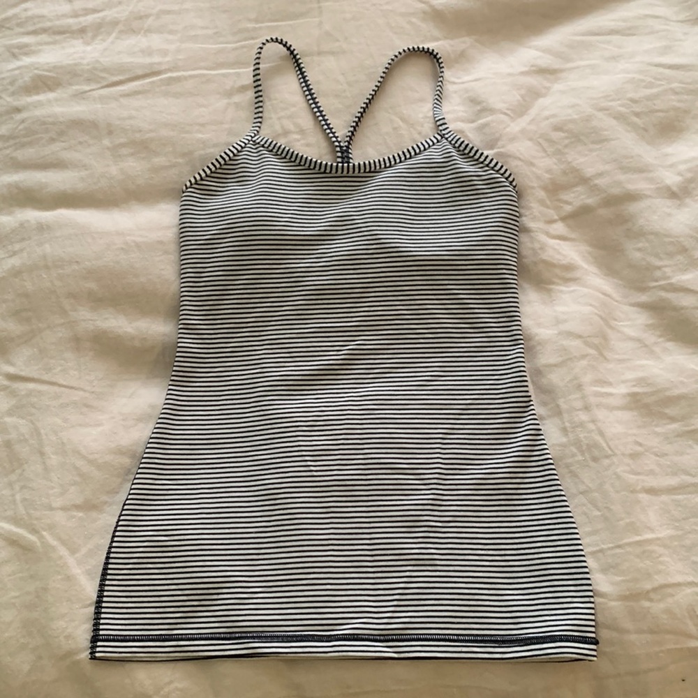 LuLu Lemon Striped Work Out Top